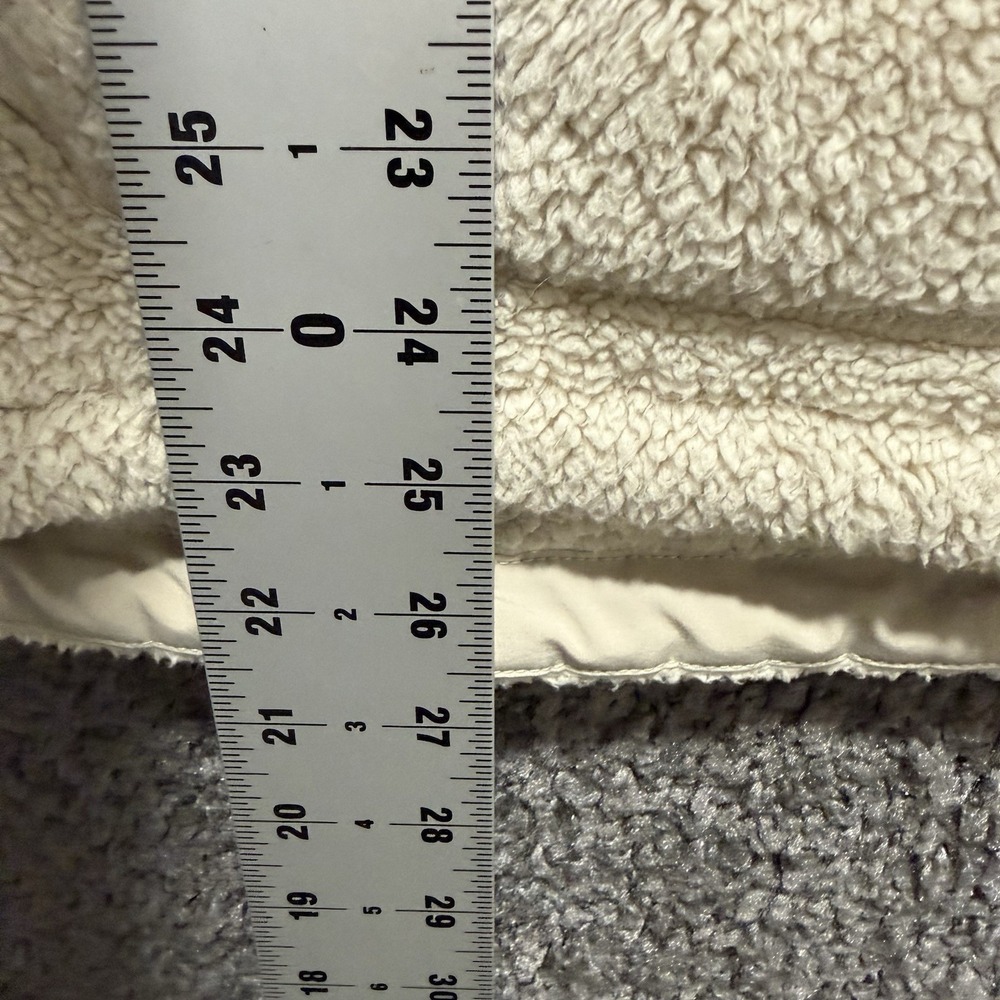 The North Face Campshire Hoodie Women's XL Cream Sherpa Fleece Zip Pullover - Picture 5 of 11